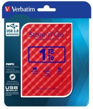 2,5 HDD (merevlemez) 1TB USB 3.0 Verbatim Store n Go piros #1
