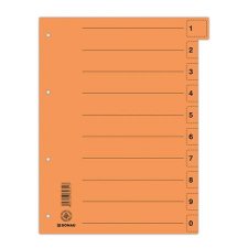 Regiszter karton A4 mikroperforlt Donau narancssrga #1