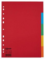Regiszter karton A4 5 r�szes Esselte Economy sz�nes #1
