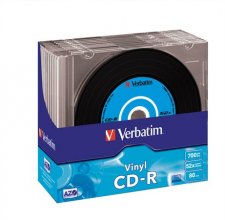 CD-R lemez 700MB 52x vkony tok Verbatim Vinyl #1