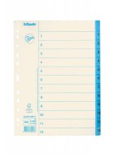 Regiszter karton A4 1-12 Esselte feh�r #1