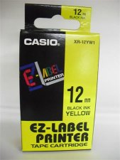 Feliratoz�g�p szalag 12mm x 8m Casio s�rga-fekete #1