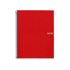Spirlfzet A5 vonalas 150 lap Note book 6 piros Miquelrius #1
