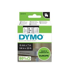 Feliratozgp szalag 6mmx 7m Dymo D1 vztiszta-fekete #1