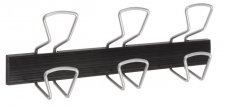 Ruhafogas fali f�m 3db f�m akaszt�val Alba fekete/ez�st #1