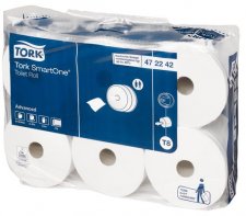 Toalettpap�r 2 r�teg� 19cm T8 rendszer Tork SmartOne (472242) #1
