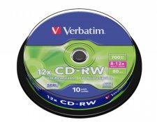 CD-RW lemez jrarhat 700MB 8-10x hengeren Verbatim #1