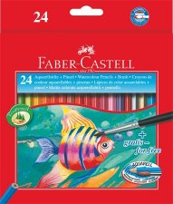 Akvarell sznes ceruza klt hatszglet ecsettel Faber-Castell 24 klnbz szn #1