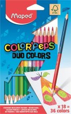 Sznes ceruza klt hromszglet ktvg Maped Color Peps Duo 18db/klt. 36 klnbz szn #1