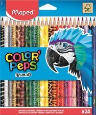 Sznes ceruza kszlet hromszglet Maped Color Peps Animal 24 klnbz szn #1