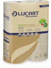 Toalettpapr 3 rteg kistekercses 6 tekercs Lucart EcoNatural 6.3 barna 811929Y #1