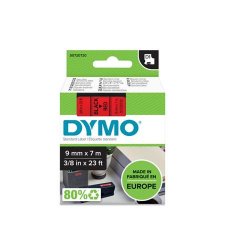 Feliratoz�g�p szalag 9mmx7m Dymo D1 piros-fekete #1