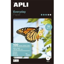 Fotpapr tintasugaras 10x15cm 180g fnyes Apli Everyday #1