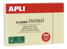 �ntapad� jegyzett�mb 50x75mm 100lap Apli s�rga #1