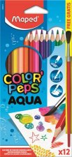 Akvarell ceruza kszlet hromszglet ecsettel Maped Colorpeps 12 klnbz szn #1