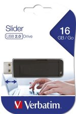 Pendrive 16GB USB 2.0 Verbatim Slider fekete #1