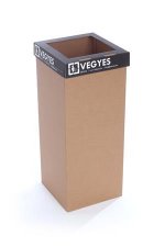 Szelekt�v hullad�kgy�jt� �jrahasznos�tott 60l Recobin Office fekete #1