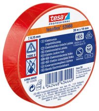 Szigetelszalag 19mmx20m Tesa Professional piros #1