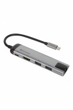 USB eloszt-HUB s ethernet talakt 4 port USB 3.0 USB-C HDMI Verbatim #1