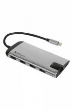 USB eloszt-HUB s ethernet talakt SD krtya olvas 4 port USB 3.0 USB-C HDMI Verbatim #1