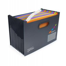 Harmonikamappa A4 PP 13 rekeszes Rapesco SupaFile fekete #1