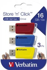 Pendrive 3x16GB USB 3.2 80/25MB/sec Verbatim Store n Click piros kk srga #1