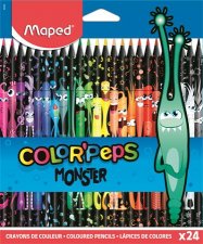 Sznes ceruza kszlet hromszglet Maped Color Peps Monster 24 klnbz szn #1