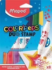 Filctoll kszlet 7,5mm ktvg Maped Color Peps Duo Stamp 8 klnbz szn s minta #1