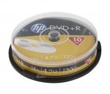 DVD-R lemez 4,7 GB 16x 10db hengeren Hp #1