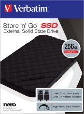 SSD (k�ls� mem�ria) 256GB USB 3.2 Verbatim Store n Go fekete #1