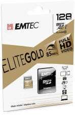 Mem�riak�rtya microSDXC 128GB UHS-I/U1 85/20 MB/s adapter Emtec Elite Gold #1
