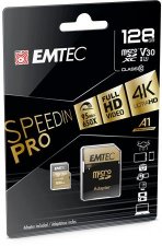 Memriakrtya microSDXC 128GB UHS-I/U3/V30/A2 100/95 MB/s adapter Emtec SpeedIN #1