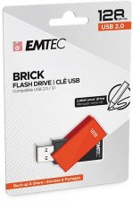 Pendrive 128GB USB 2.0 Emtec C350 Brick narancssrga #1