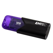 Pendrive 128GB USB 3.2 Emtec B110 Click Easy fekete-lila #1