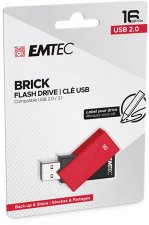 Pendrive 16GB USB 2.0 Emtec C350 Brick piros #1