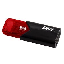 Pendrive 256GB USB 3.2 Emtec B110 Click Easy fekete-piros #1