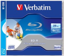 BD-R BluRay lemez SL nyomtathat 25GB 6x norml tok Verbatim #1