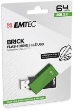 Pendrive 64GB USB 2.0 Emtec C350 Brick zld #1