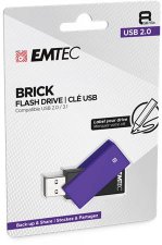 Pendrive 8GB USB 2.0 Emtec C350 Brick lila #1