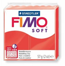 Gyurma 57g gethet Fimo Soft indin piros #1
