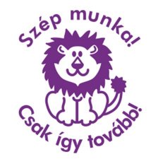 Blyegz motivcis Szp munka! Csak gy tovbb! Colop N43-kk lila #1