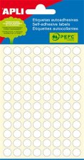 Etikett 8mm k�r k�zzel �rhat� feh�r Apli 480 etikett/csomag #1