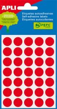 Etikett 13mm k�r k�zzel �rhat� sz�nes Apli piros 175 etikett/csomag #1