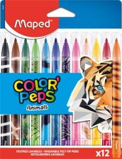 Filctoll kszlet 2,8mm kimoshat Maped Color Peps Animals 12 klnbz szn #1
