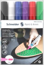 Akril marker kszlet 4mm Schneider Paint-It 320 6 klnbz szn #1