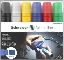 Akril marker kszlet 15mm Schneider Paint-It 330 6 klnbz szn #1