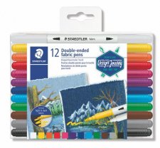 Textilmarker k�szlet k�tv�g� Staedtler 3190 12 k�l�nb�z� sz�n #1