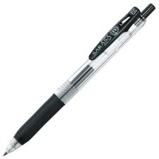 Zsel�stoll 0,33mm nyom�gombos Zebra Sarasa Clip fekete #1