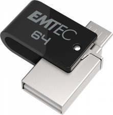 Pendrive 64GB USB 2.0 USB-A/microUSB Emtec T260B Mobile&Go #1