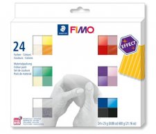 Gyurma kszlet 24x25g gethet Fimo Effect Colours 24 klnbz szn #1